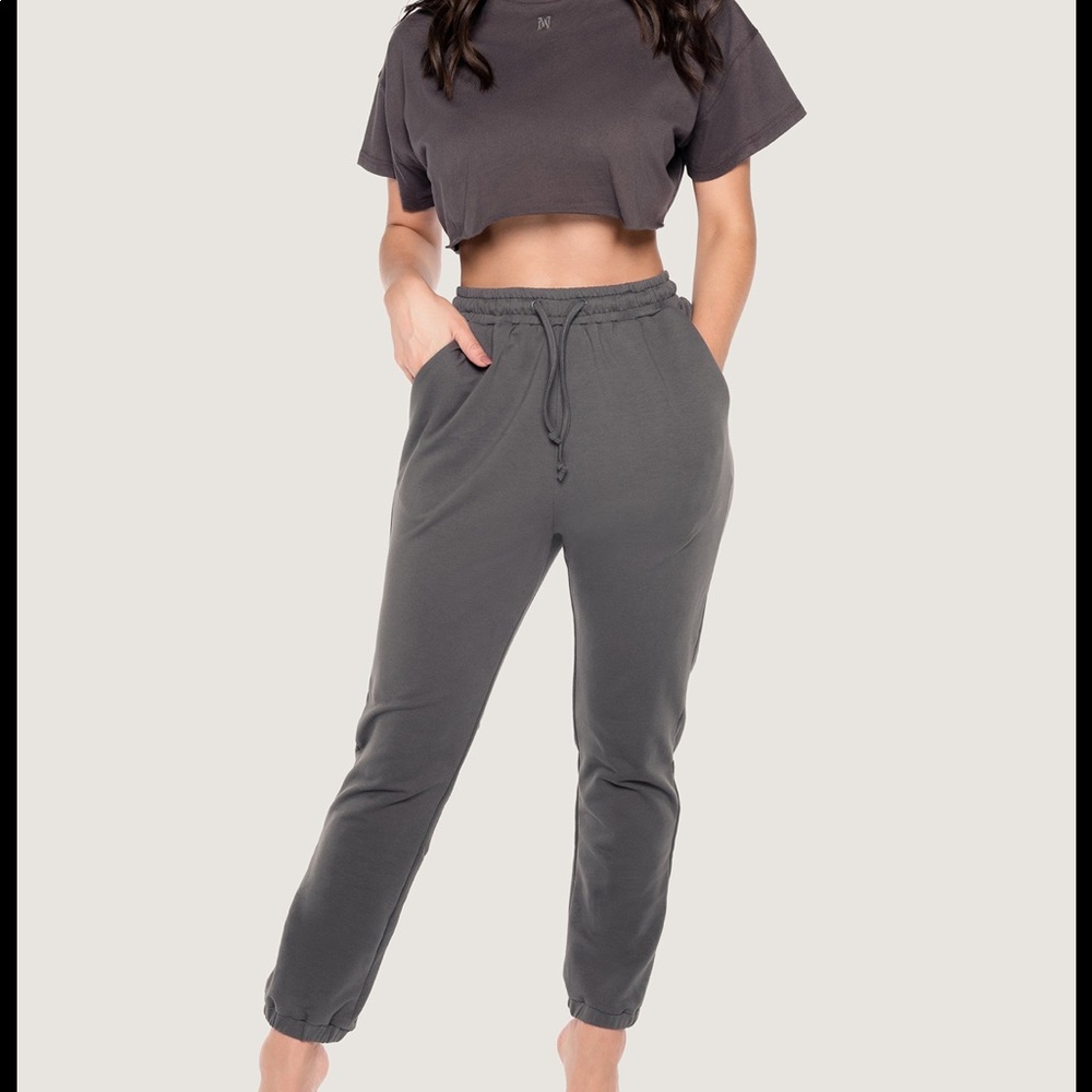 SYLVIA LOOPBACK JOGGERS - Charcoal